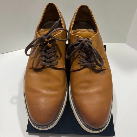 Allen Edmonds Carson Hybrid Derby Leather Shoes Cognac Brown main image 4